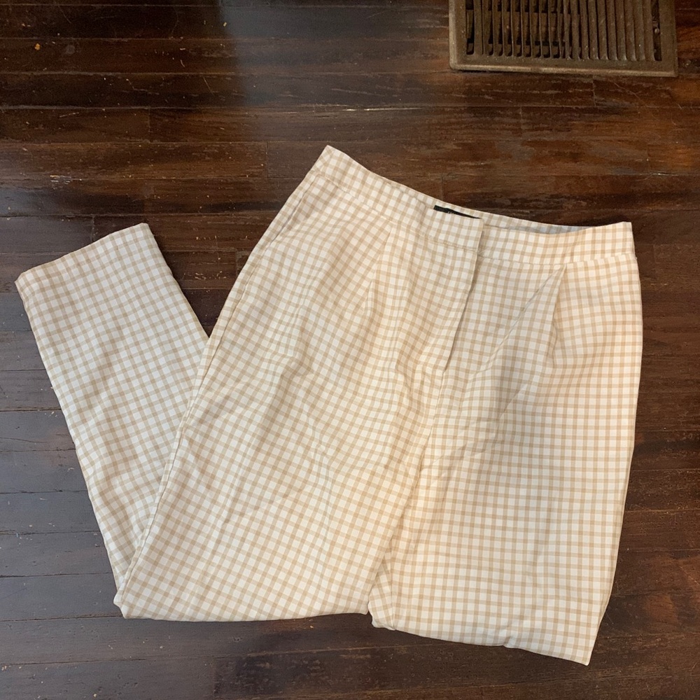 Tan and white pants